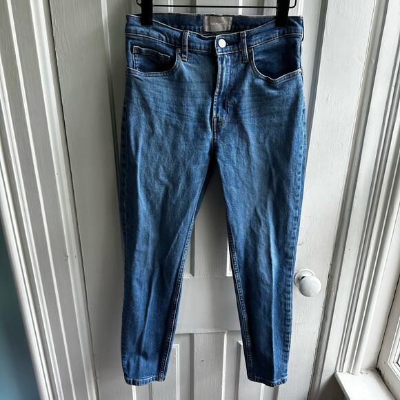 Everlane High Rise Slim Straight Ankle Jeans - Picture 2 of 10